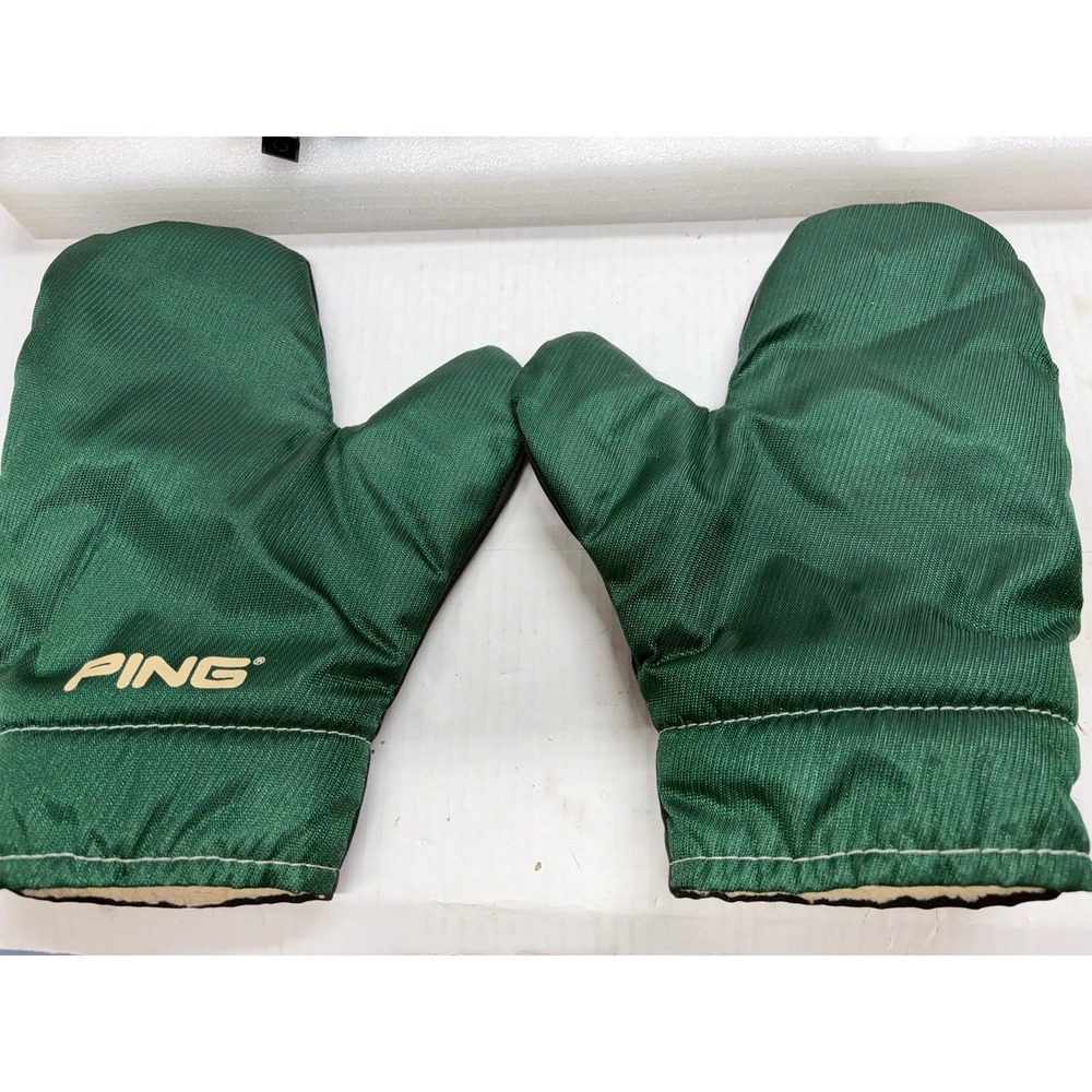 PING Golf Cart Mittens Fleece Lined Red Cold Weather Hand Warmers Pair